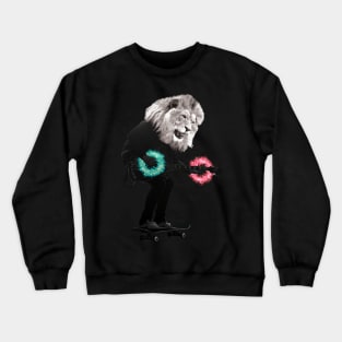 Rock Star Lion Crewneck Sweatshirt